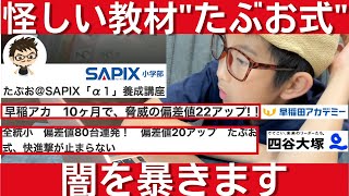 中学受験 怪しい教材”たぶお式”の闇を暴きます。四谷大塚の全国統一小学生テストで偏差値２０アップは嘘だと思う中学受験 四谷大塚 日能研 早稲田アカデミー 小学生 sapix たぶお式 [upl. by Eetsirhc]