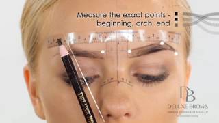 Deluxe Brows® Microblading Tutorial Sticky Ruler [upl. by Ttevy]