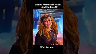 wanda after loses vision and his sons 🤡 shorts ytshorts [upl. by Peggy]