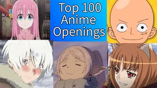 My Top 100 Anime Openings no1 will shock you [upl. by Naired]