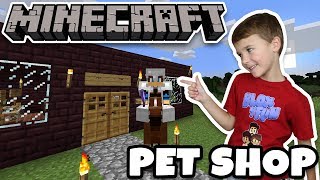 BUILDING A PET SHOP in MINECRAFT SURVIVAL MODE [upl. by Heriberto]