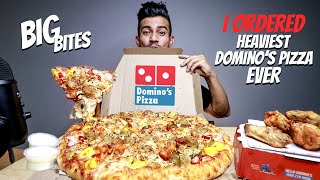 Dominos Triple Cheese Margherita with 10 other toppings MUKBANG [upl. by Adnovoj723]