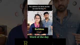 Meaning of RUTHLESS in Hindi  Vocabulary  Daily use English Sentences  Preeti and Sachin shorts [upl. by Ytsud]