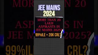 JEE 2025  quot20 Lakhs Unique Candidatesquot  jee [upl. by Oinigih9]