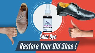 Leather Shoe Dye Color  Old Shoe Restoration [upl. by Atsillac]