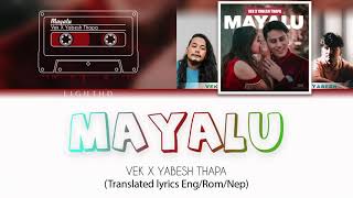 Vek X Yabesh Thapa  Mayalu English Translated  Romanized  Nepali Lyrics [upl. by Camille]