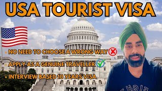 USA Tourist visa information 2024  No need to choose a wrong way [upl. by Leonteen584]