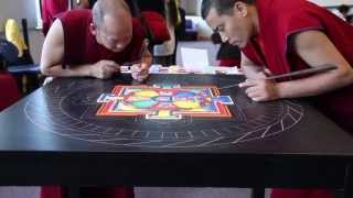 Tibetan Monks Create Sand Mandala at Clark College in Vancouver WA [upl. by Noval]