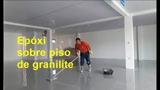 Epóxi sobre piso de granilite Cuiabá MT [upl. by Carberry]