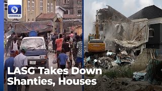 Demolition Of Shanties Houses On Lekki Coastal Road Hopeville Estate More  Eyewitness Report [upl. by Pauly]