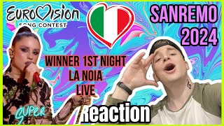 Angelina Mango  La noia Sanremo 2024 Reaction Eurovision Italy LiveWinnerBookmakers New Favorite [upl. by Jeggar]