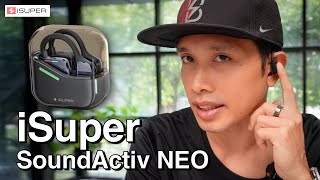 รีวิวหูฟัง iSuper SoundActiv NEO  หูฟังบลูทูธไร้สาย เสียงดี น้ำหนักเบา ราคาเบาๆ [upl. by Nonna]