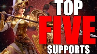 TOP 5 BEST SUPPORTS IN SMITE RIGHT NOW WITH BUILDS AND HOW TO PLAY TEAMFIGHTS [upl. by Annaili977]