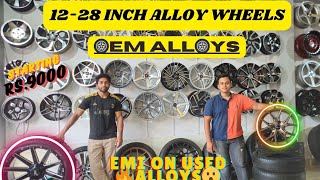 😮12 To 28 INCH ALLOY WHEELS FREE GUARANTEE के साथ  ALLOY WHEELS BHI EMI पर NEW DESIGNS WITH PRICE🛞 [upl. by Cherian]