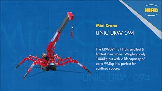 UNIC URW 094 mini crane from HIRD [upl. by Yerrok]