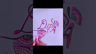 Name Art Drawing Tutorial Step By Step shorts shortsfeed artwork [upl. by Ayatnohs540]