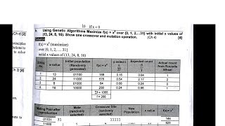 Genetic Algorithm problem with solution  GA Maximize fx x2 Show one Crossover Soft Computing [upl. by Sosthina718]