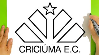 COMO DESENHAR O ESCUDO DO CRICIÚMA ESPORTE CLUBE [upl. by Ennylhsa886]