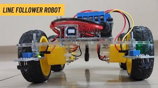 Line Follower Robot using Arduino And L293D Shield [upl. by Nitsyrk]