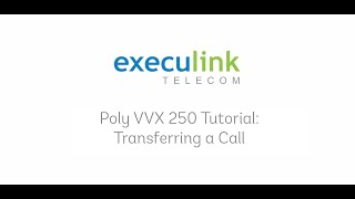 Poly VVX250 Tutorial  Transferring Calls Warm and Cold Transfer [upl. by Alair]