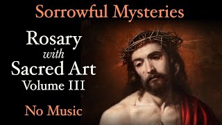 Sorrowful Mysteries  Rosary with Sacred Art Vol III  No Music [upl. by Lednar]