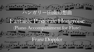 Fantaisie Pastorale Hongroise Op26 by F Doppler ハンガリー田園幻想曲 Piano accompaniment for flute フルート練習用伴奏 [upl. by Meerak]