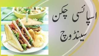 Spicy Chicken Sandwich Recipe in Urdu [upl. by Nashoma597]