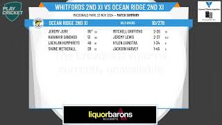 Whitfords 2nd XI v Ocean Ridge 2nd XI [upl. by Ahsienel429]