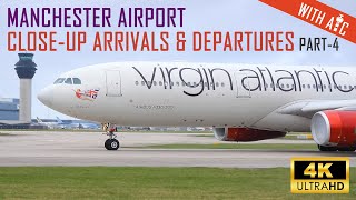 Manchester Airport with Live ATC 26 CLOSE UP take off and landings in 40 minutes  Part 4 [upl. by Qifahs]