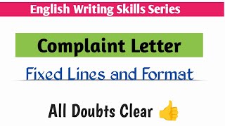 Complaint Letter  Format of Complaint Letter  cbse 202425  based on latest pattern 🔥 [upl. by Nilecoj]