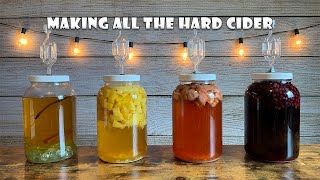 Hard Cider Part 2  4 Flavors  4 Yeasts amp Bottle Carbonation Explained [upl. by Nahgrom420]