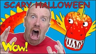 Scary Halloween Party Stories from Steve and Maggie  Free Wow English TV for Kids [upl. by Chadburn845]