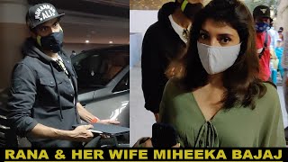 Rana Daggubati amp wife Miheeka Bajaj Spotted at Airport IN HYDERABAD II FILMYSTARS II [upl. by Edme650]