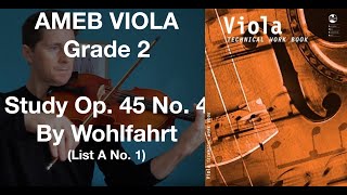 Study op 45 No 4 by Wohlfahrt AMEB Viola grade 2 List A no 1 [upl. by Alaric]