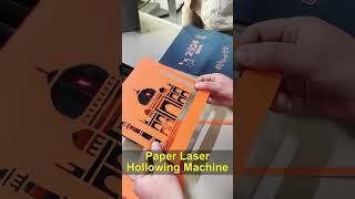 Super Fast CO2 Paper Laser Engraving – Castle Pattern DieCutting in Secondslaserengravingmachine [upl. by Annadal778]