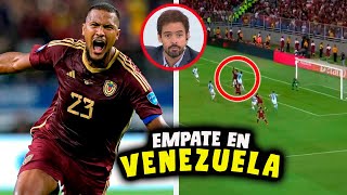 ASI REACCIONA PRENSA SUDAMERICANA A EMPATE VENEZUELA vs ARGENTINA en ELIMINATORIAS [upl. by Nonnahsed427]