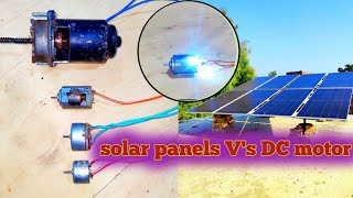 DC motor vs Solar panels [upl. by Jonette]