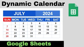 Dynamic Calendar in Google Sheets in Hindi  Google in Sheets Calendar [upl. by Nalon]