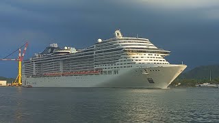 MSC Preziosa saindo de Santos 30012023 [upl. by Irvine290]