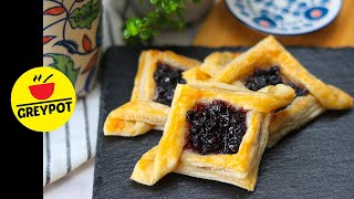 Puff Pastry Dessert Recipe  Puff Pastry Triangle Dessert Shorts [upl. by Keifer320]