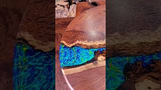 Opalescent Dichroic Inlay for resin river tables resinart rivertable liveedge [upl. by Fidela]