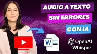 Pasa AUDIO a TEXTO con la inteligencia artificial de forma GRATUITA y sin ERRORES [upl. by Ailema]