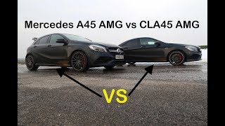 Mercedes A45 AMG vs CLA45 AMG  Comparison amp Launches [upl. by Icak665]