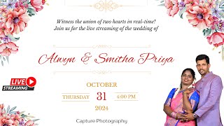 Wedding Ceremony of Alwyn amp Smitha Priya  Live from Kasaragod  Capture Photography [upl. by Ayekin577]