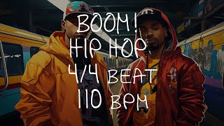 44 Drum Beat  110 BPM  HIP HOP BOOM [upl. by Byler]