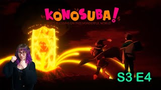 KONOSUBA S3 E4 Kono Ikemen Gizoku ni Tenchū o 3x4 REACTION sub Spanish and English [upl. by Nnylyak]