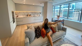 What £3250 and £2470 per month gets you in Canary Wharf London full apartment tour [upl. by Laurice]