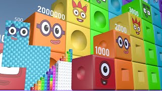 Numberblocks Puzzle Step Squad 500 500000 25000000 BILLION BIGGEST Numberblocks Numbers [upl. by Wager]