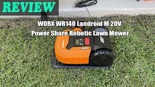 Review WORX WR140 Landroid M 20V Power Share Robotic Lawn Mower 2022 [upl. by Devon316]