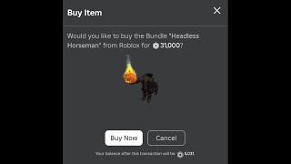 buying headless horseman roblox [upl. by Lennon742]